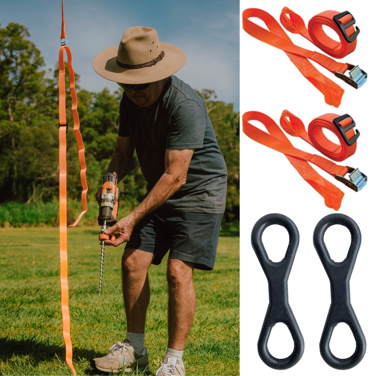 Safety Springs & Tie Down Straps - 2 Pack – Ground Dogs
